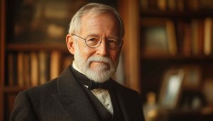 Distinguished Professor Portrait Wallpaper, Academic Aesthetic Background, Free Image