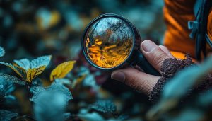 Magnifying Glass Nature Reflection 4K Mobile Wallpaper Free for Everyone