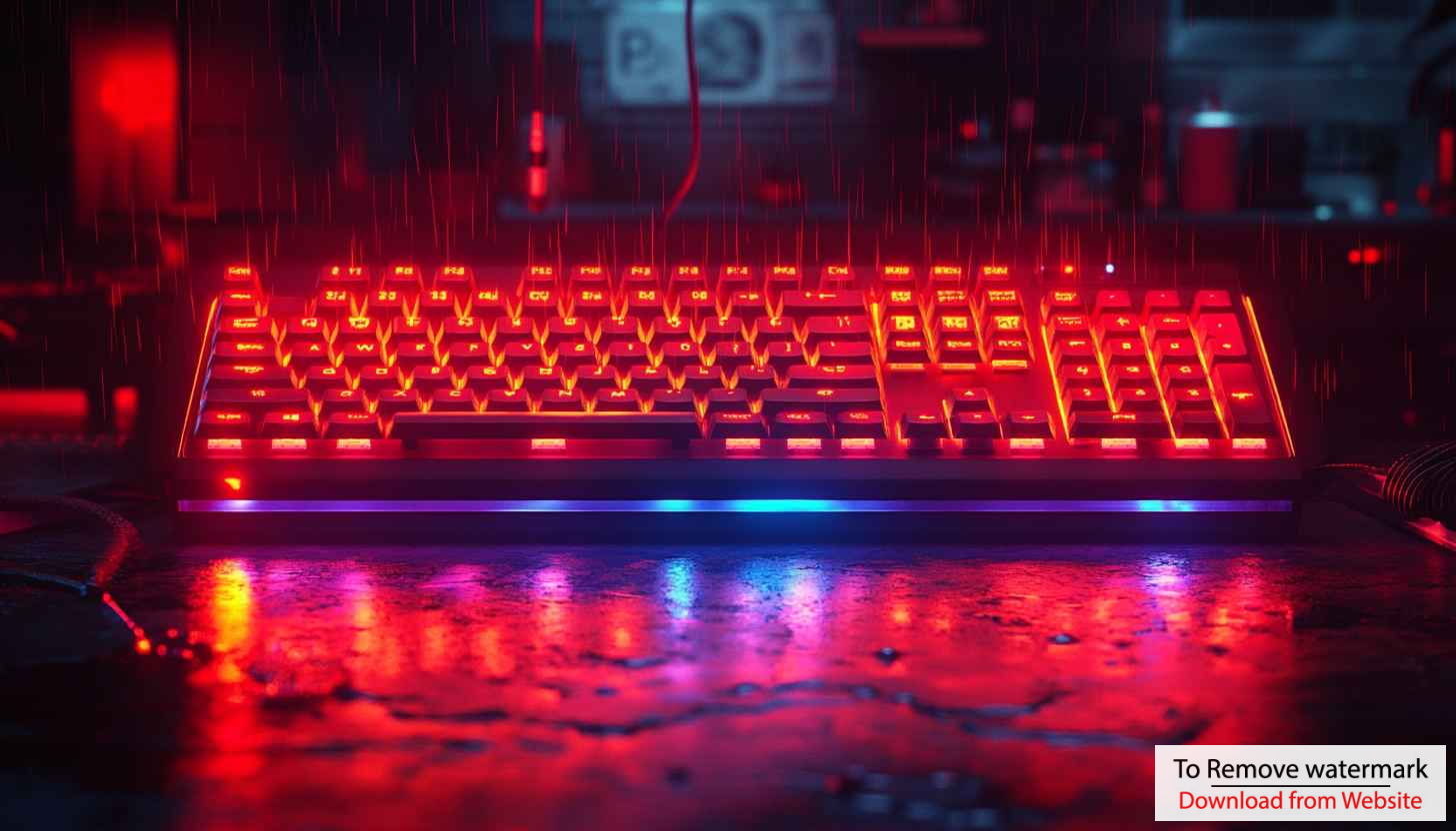 Red Gaming Keyboard Wallpaper - PC, Laptop, Desktop Backgrounds - Free Img
