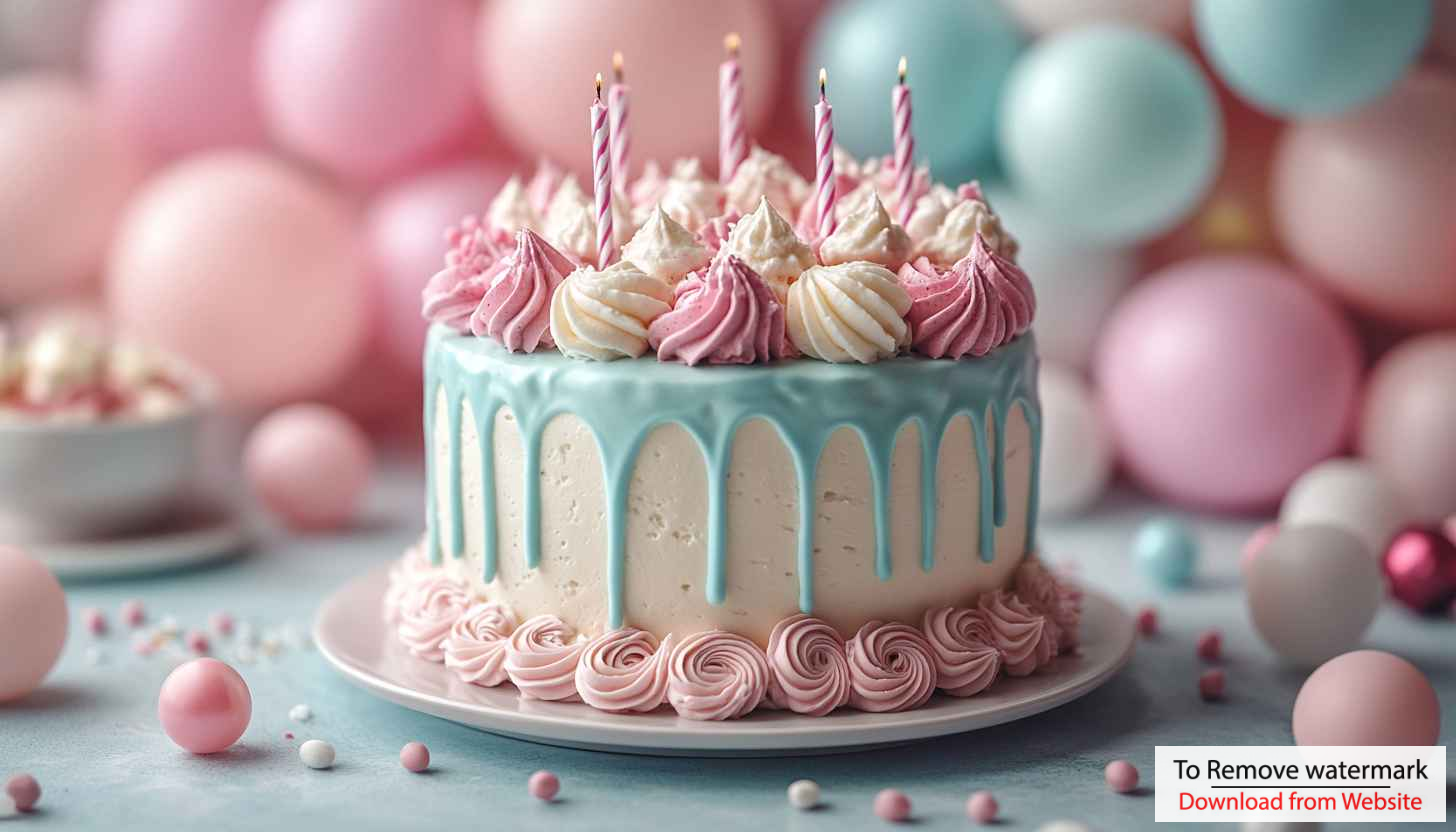 Birthday Cake Celebration 4K Desktop Background Festive Celebration